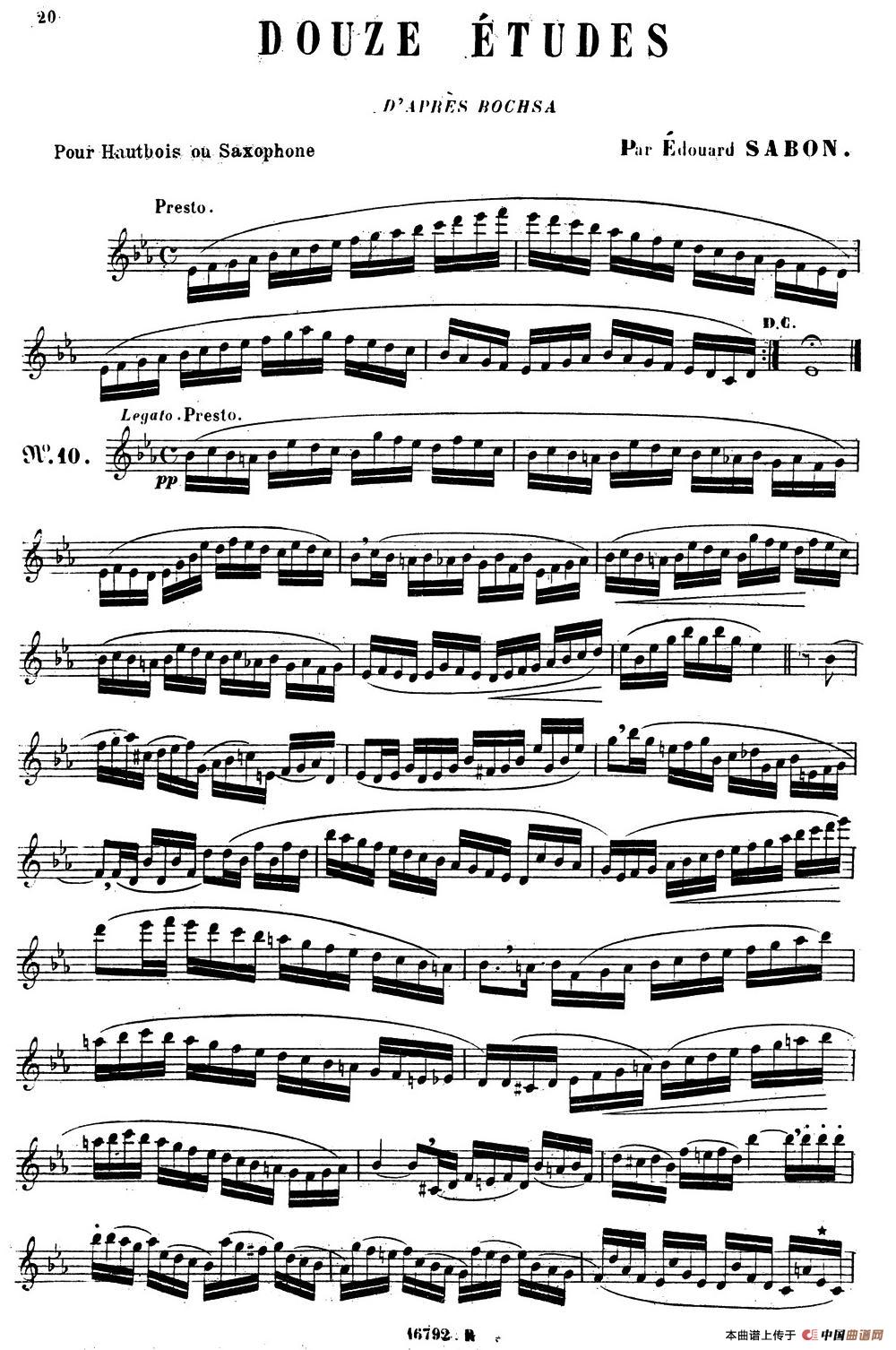 E.Sabon-12首练习曲（10）